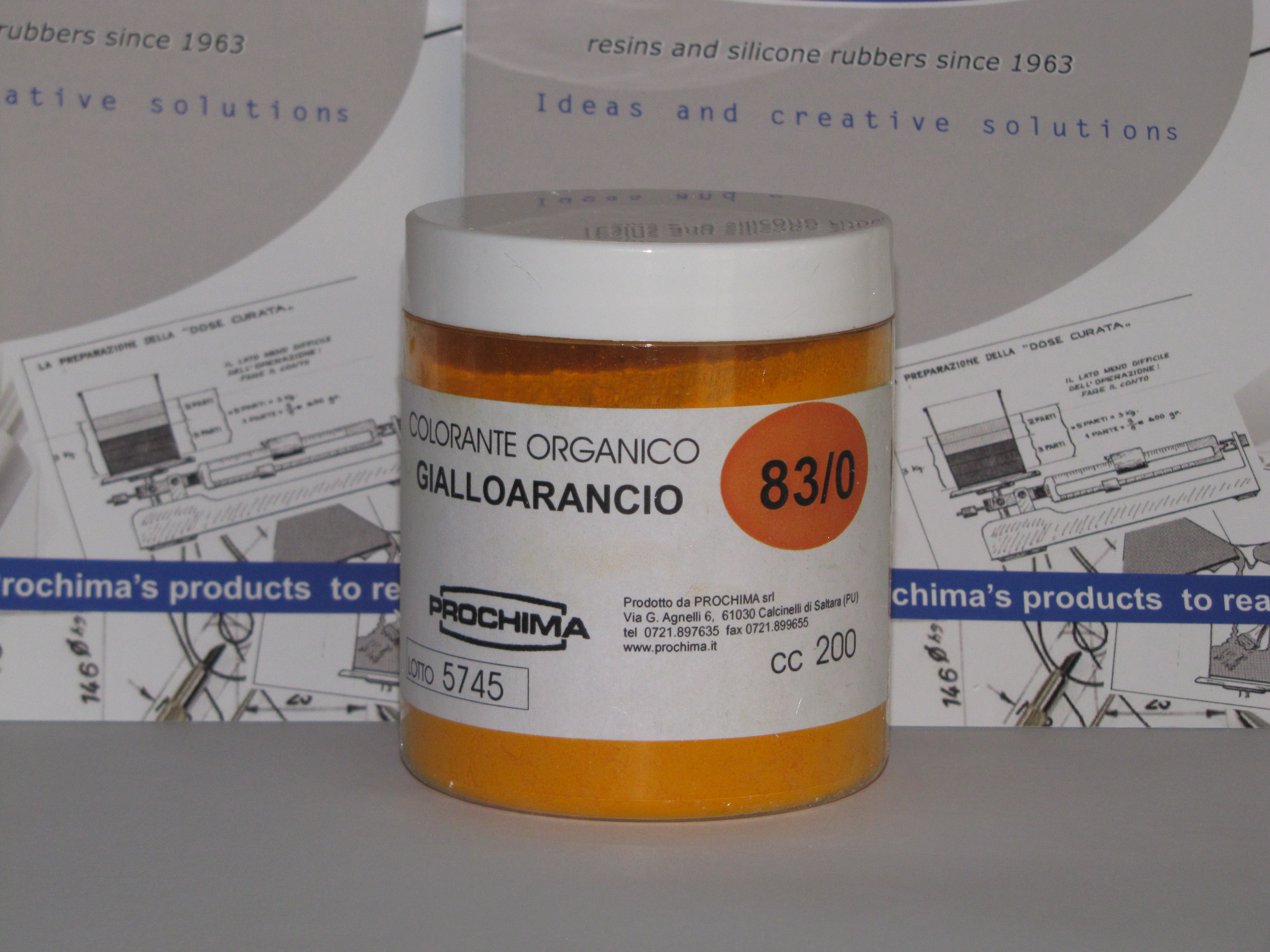 Pigmento organico giallo arancio 83/O 200cc concentrato purissim